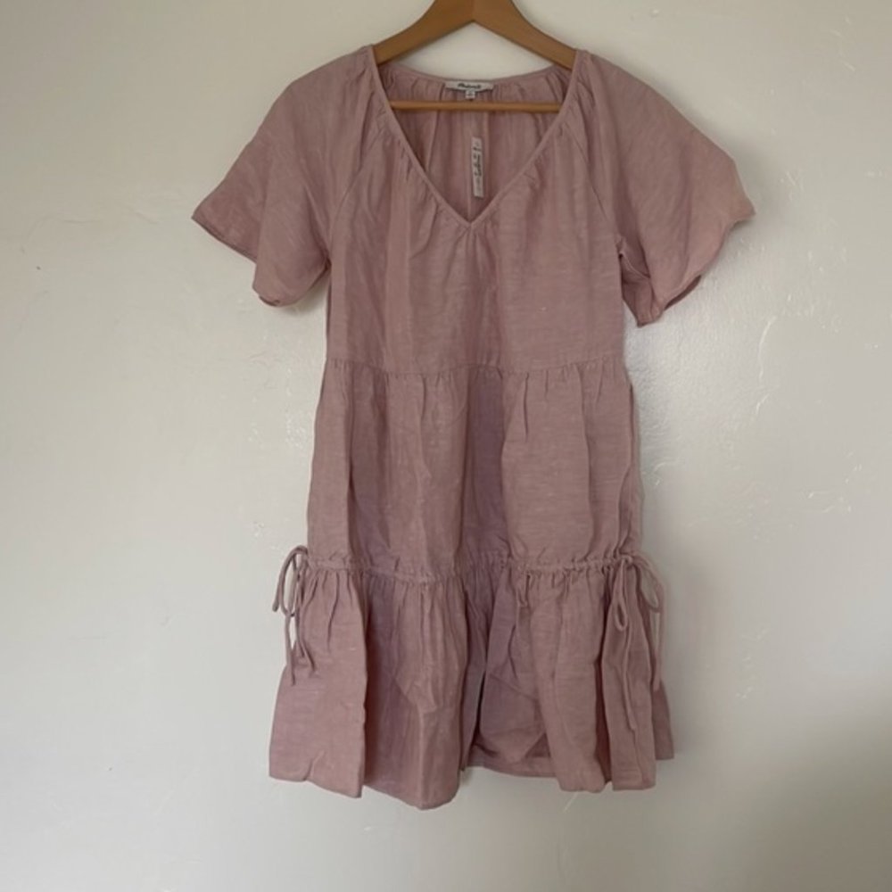 MADEWELL Linen-Blend Lorelei Mini Dress sz XS - Picture 4 of 7